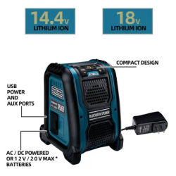Pour Dewalt pour Makita pour Bosch pour Milwaukee 14.4V 18V Li-ion batterie Bluetooth haut-parleur lecteur MP3 haut-parleur amplificateur 15W