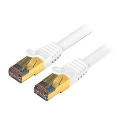 Tera Grand Premium Cat 7 Double-Shielded 10Gb 600 MHz Cable (White, 25') CAT7-7000-25W