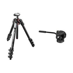 Manfrotto MT055CXPRO4 Carbon Fiber Tripod with 128RC Micro Fluid Video Head Kit MT055CXPRO4