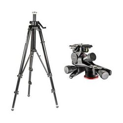 Manfrotto 475B Pro Geared Tripod with Geared Column & XPRO Geared 3-Way Pan/Tilt Head 475B