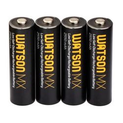 Watson MX AA NiMH Rechargeable Batteries (4-Pack, 1.2V, 2550mAh) AA-LD25504