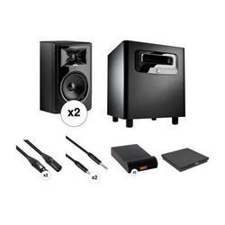 JBL 306P MkII - Studio Monitor Kit with Powered Subwoofer, Cables, and Isolatio 306P MKII