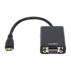 Rocstor Mini-HDMI to VGA & 1/8" Audio Adapter Cable (6") Y10A185-B1