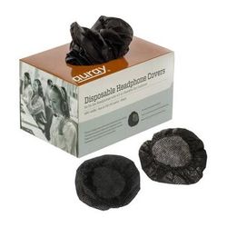 Auray Disposable Over-Ear Headphone Covers (50 Pairs, Black) HPC-45BK