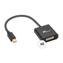 Xcellon Mini DisplayPort to DVI-I Adapter (2-Pack) MDP-DVI-12