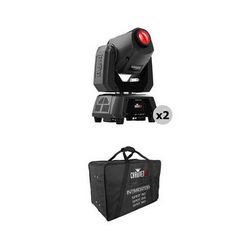 CHAUVET DJ Intimidator Spot 160 LED Moving Head Light Fixture Kit with Bag (2-Pack) INTIMSPOT160ILS