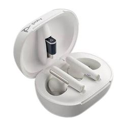 Poly Used Voyager Free 60 UC Wireless Earbuds (USB-C, White Sand) 220759-02