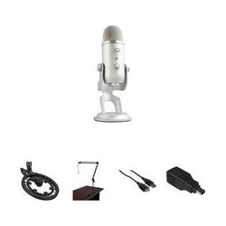 Blue Yeti USB Condenser Microphone Broadcast Kit with Shockmount, Broadcast Arm, 988-000103