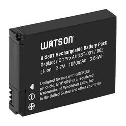 Watson Lithium-Ion Battery Pack for GoPro Cameras (3.7V, 1050mAh) B-2301
