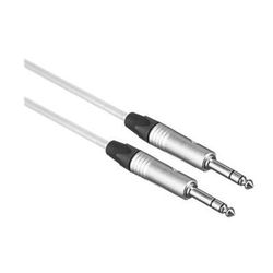 Canare Star Quad 1/4" TRS Male to 1/4" TRS Male Cable (White, 6') CATRSM006WT