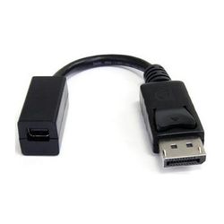 StarTech 6" DisplayPort to Mini DisplayPort Video Cable Adapter (Black) DP2MDPMF6IN