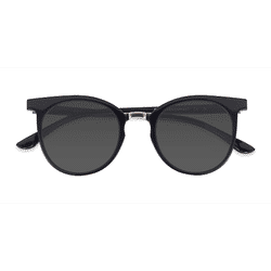 Female s round Black Plastic, Metal Prescription sunglasses - Eyebuydirect s Lulu