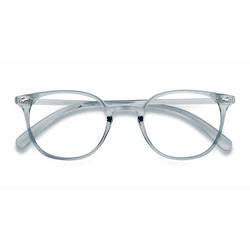Unisex s round Clear Blue Plastic Prescription eyeglasses - Eyebuydirect s Hubris