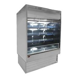 Howard-McCray SC-OD35E-4-SL-S 51" Vertical Open Air Cooler w/ 4 Levels, 115v, Silver