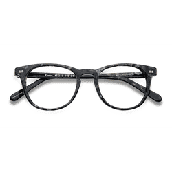 Unisex s round Gray/Floral Acetate Prescription eyeglasses - Eyebuydirect s Flume