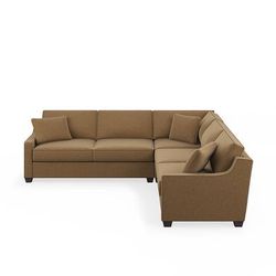 Addison Upholstered Sectional Collection - Pre-Configured, 3 Piece Sectional, 3 Piece Sectional / Heathered Basketweave Caramel - Grandin Road