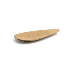 Front of the House ASA008BBB24 Servewise Oval Sampler Plate - 4" x 1 1/2", Bamboo, Beige