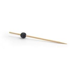 Front of the House AST014BKB82 4 1/2" Bamboo Ball Pick, Black