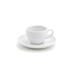 Front of the House DCS043WHP22 2 1/2 oz Seattle Cup & Saucer Set - Porcelain, White