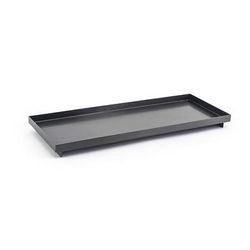 Front of the House RTR014BKS12 Rectangular Tokyo Tray - 12 1/4" x 4 3/4", Stainless Steel, Matte Black