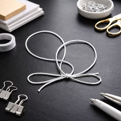 Metallic Silver Stretch Loops 14" 50 pack
