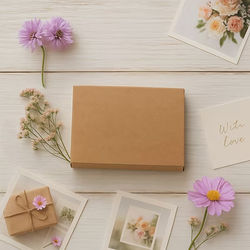 Kraft Paper Box Bottom 3 3/4" x 5/8" x 5 3/8" 25 pack