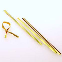 Gold Metallic Plastic Twist Tie 6" x 5/32" 1000 pack