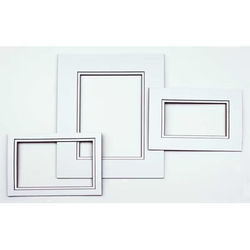 11" x 14" Double Mat White/Black Core 7 5/8" x 9 5/8" Inner Cut 10 pack