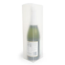 Frosted Wine Box with a Pop & Lock Bottom 3 3/8" x 3 3/8" x 12 5/8" 25 pack