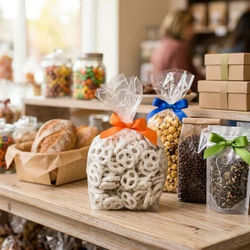 Medium Poly Side Gusset Bags - Great for Kettlecorn Event Snack Sales Bakery Take Out Bags Size: 5 1/2" x 4 1/2" x 15" 500 Bags