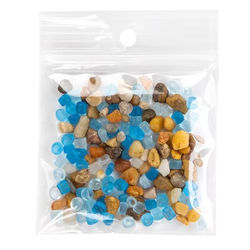 Crystal Clear Zip Bags + Round Hang Hole 2 1/2" x 2 1/2" 100 pack