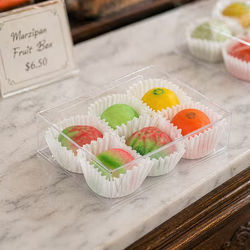 Small 4 Truffle Size Chocolate Boxes with Inserts for 4 Candies Chocolates & Truffles Box Size: 2 5/8" x 1" x 3 9/16" 100 Sets