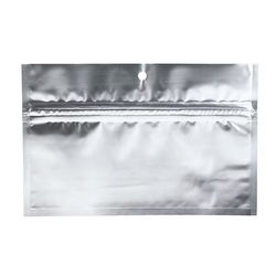 Silver Metallized Hanging Zipper Barrier Bags 6" x 2 3/4" 100 pack