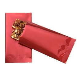 Premium Red Metallized Heat Seal Bags 3" x 5 1/2" 1/2" bottom seal 100 pack