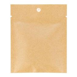 Small Kraft Heat Seal Bags Solid Matte Kraft with No Windows food safe Food Safe 4.8 mil thick Bag Size: 3" x 4" 100 Bags