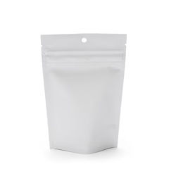 Smell Proof Bags Matte White Child Resistant Pouch Bags 4" x 2 1/2" x 6" 100 Pieces