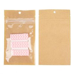 Kraft Backed Hanging Barrier Bags w/Tear Notches 3" x 4 1/2" 100 pack