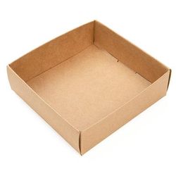 Kraft Paper Box Bottom 3 1/8" x 1" x 3 1/4" 25 pack