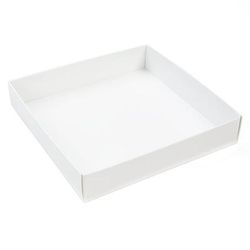 Matte White Paper Box Bottom 5 1/8" x 1" x 5 1/4" 25 pack