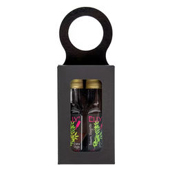 Wine Boxes - 2 1/4" x 1 1/8" x 3 7/8" Black Wine Bottle Box (25 Pieces) - ClearBags