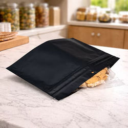Matte Black Child Resistant Pouch Bags 9" x 2 7/16" x 6" 100 pack