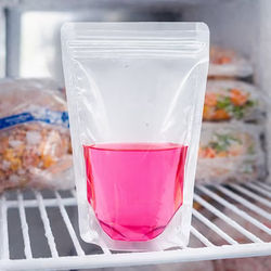 Stand Up Pouches for Freezer and Liquid 25 Pack 5 1/8" x 3 1/8" x 8 1/8" ClearBags