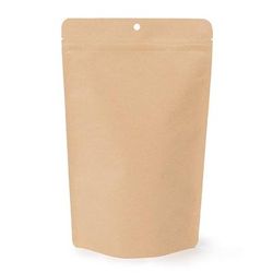 6 3/4" x 3 1/2" x 11 1/4" (Outer Dimensions) Kraft Eco Stand Up Pouch (100 Pieces) [ZBGEK4]