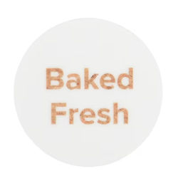 Round Printed Labels Baked Fresh 1" Round 1 pack
