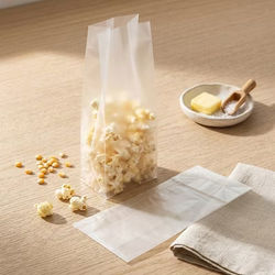 Frosted Flat Bottom Gusset Bags w/ Paper Insert|5? x 3? x 12? 100 pack |FFGPB1