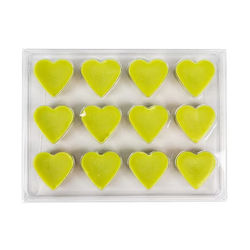 Clear Artisan Candy Box Set, Heart Insert 4" x 13/16" x 5 7/16" 25 pack