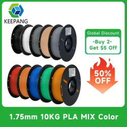 MIX Colors 10KG PLA Filaments for 3D Printer Filament 10 Rolls 1.75MM 100% No Bubble for FDM DIY Gift Material Fast Shipping