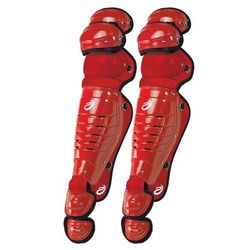 Pro Nine Baseball Catcher's Leg Guards Scarlet