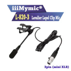 IiiMymic – Microphone de discours Lavalier Pro pour Samson AKG transmetteur sans fil 3 broches