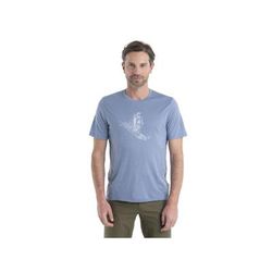 Icebreaker Tech Lite II Short Sleeve Skiing Yeti T-Shirt - Men's Kyanite Extra Large IB0A56IM885XL